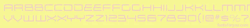 Fonte ZosmaltRegular – fontes rosa em um fundo amarelo