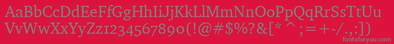 CharterOsItcTt Font – Gray Fonts on Red Background