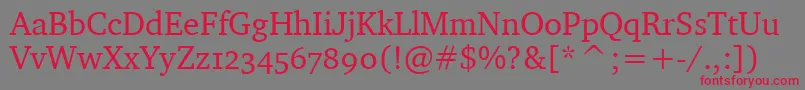 CharterOsItcTt Font – Red Fonts on Gray Background