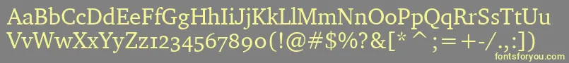 CharterOsItcTt Font – Yellow Fonts on Gray Background