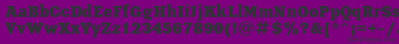 Шрифт XeniaBoldCyrillic – чёрные шрифты на фиолетовом фоне