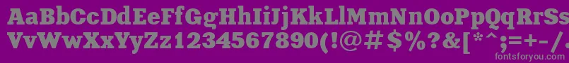 Czcionka XeniaBoldCyrillic – szare czcionki na fioletowym tle
