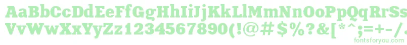 フォントXeniaBoldCyrillic – 緑のフォント