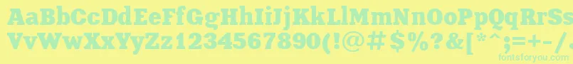 fuente XeniaBoldCyrillic – Fuentes Verdes Sobre Fondo Amarillo