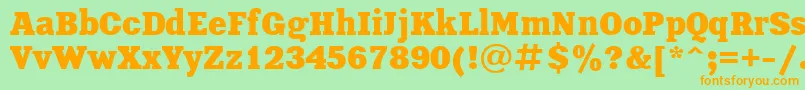fuente XeniaBoldCyrillic – Fuentes Naranjas Sobre Fondo Verde