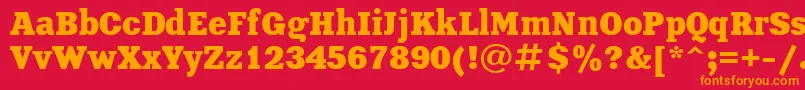 fuente XeniaBoldCyrillic – Fuentes Naranjas Sobre Fondo Rojo