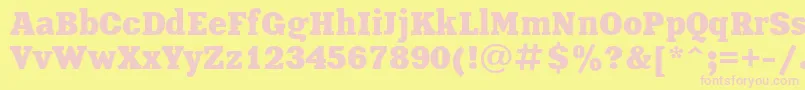 Шрифт XeniaBoldCyrillic – розовые шрифты на жёлтом фоне