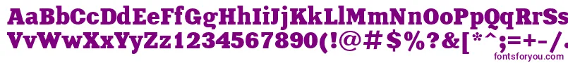Fonte XeniaBoldCyrillic – fontes roxas em um fundo branco