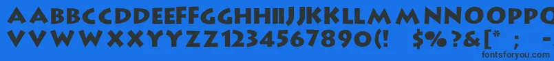 Liffo Font – Black Fonts on Blue Background