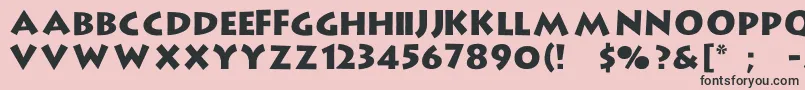 フォントLiffo – ピンクの背景に黒い文字