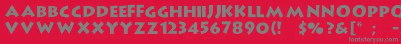 フォントLiffo – 赤い背景に灰色の文字