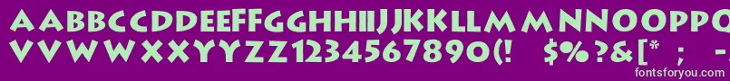 Liffo Font – Green Fonts on Purple Background