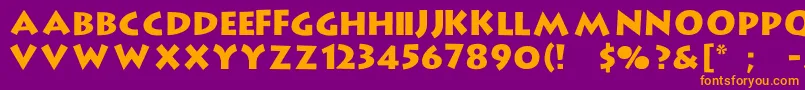 フォントLiffo – 紫色の背景にオレンジのフォント