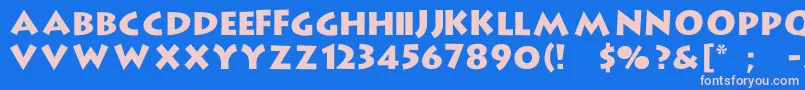Liffo Font – Pink Fonts on Blue Background