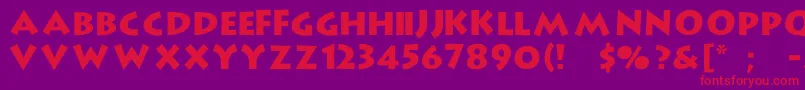 Liffo Font – Red Fonts on Purple Background