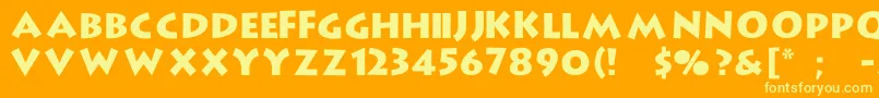 フォントLiffo – オレンジの背景に黄色の文字