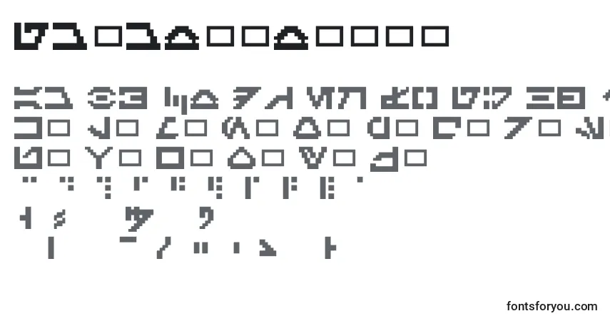 Schriftart Galacticmini – Alphabet, Zahlen, spezielle Symbole