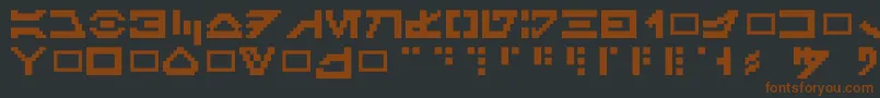 Galacticmini Font – Brown Fonts on Black Background