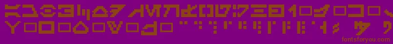 Шрифт Galacticmini – коричневые шрифты на фиолетовом фоне