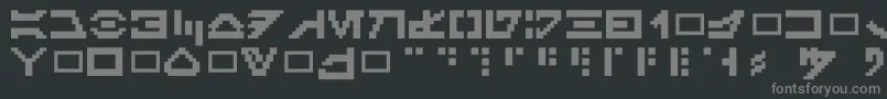 Шрифт Galacticmini – серые шрифты на чёрном фоне