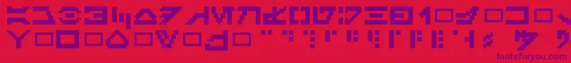 fuente Galacticmini – Fuentes Moradas Sobre Fondo Rojo
