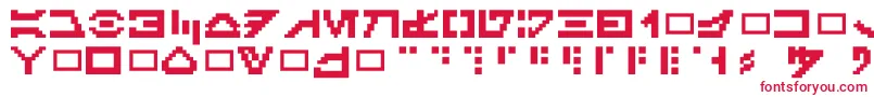 Galacticmini Font – Red Fonts on White Background