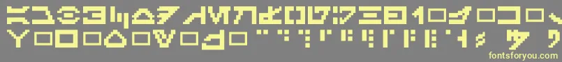 Galacticmini Font – Yellow Fonts on Gray Background