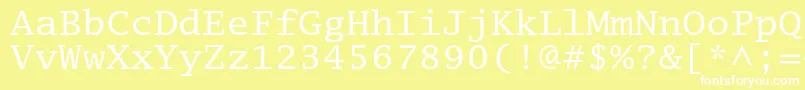 Lucidatypewriterstd Font – White Fonts on Yellow Background