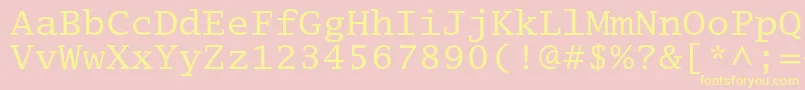 Lucidatypewriterstd Font – Yellow Fonts on Pink Background