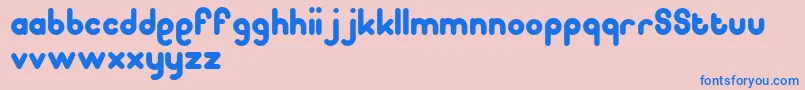 Pooplatter Font – Blue Fonts on Pink Background