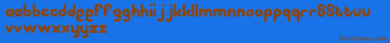Pooplatter Font – Brown Fonts on Blue Background