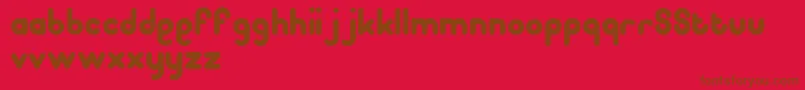 Pooplatter Font – Brown Fonts on Red Background