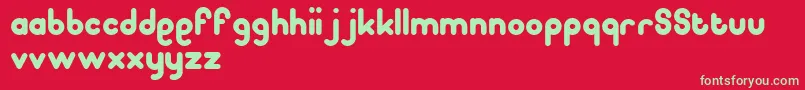 Pooplatter-fontti – vihreät fontit punaisella taustalla