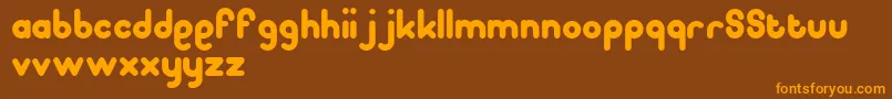 Pooplatter Font – Orange Fonts on Brown Background