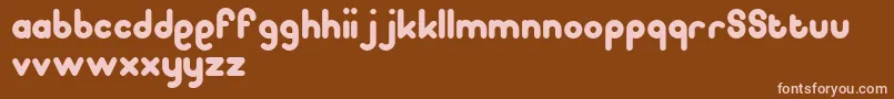 Pooplatter Font – Pink Fonts on Brown Background