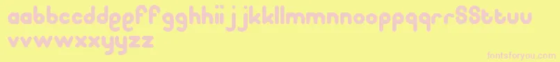 Pooplatter Font – Pink Fonts on Yellow Background