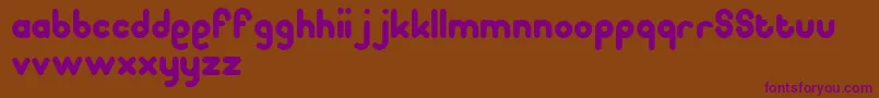 Шрифт Pooplatter – фиолетовые шрифты на коричневом фоне