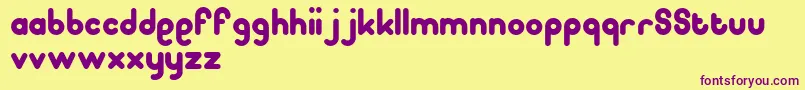 Pooplatter Font – Purple Fonts on Yellow Background