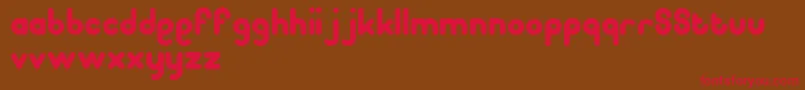 Pooplatter Font – Red Fonts on Brown Background