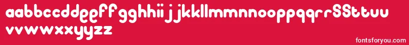 Pooplatter Font – White Fonts on Red Background