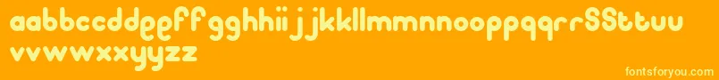 Pooplatter Font – Yellow Fonts on Orange Background