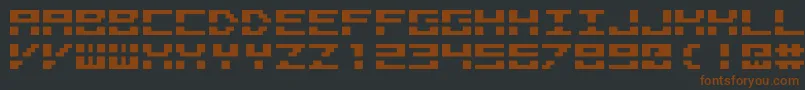 フォントM40 – 黒い背景に茶色のフォント