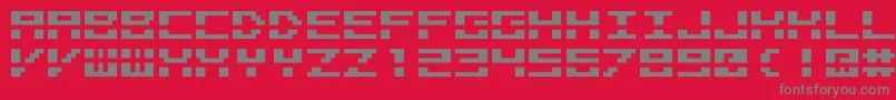 フォントM40 – 赤い背景に灰色の文字