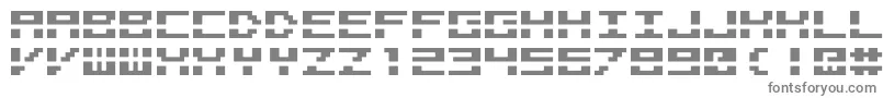 フォントM40 – 白い背景に灰色の文字