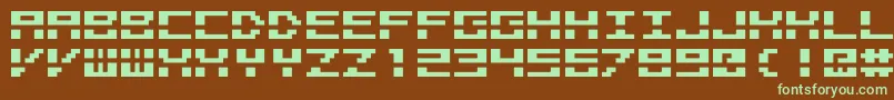 M40 Font – Green Fonts on Brown Background