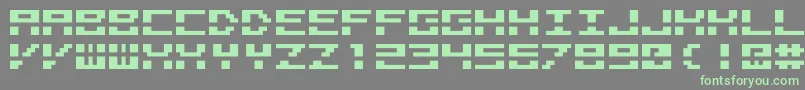 M40 Font – Green Fonts on Gray Background
