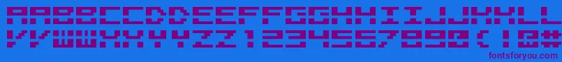 M40 Font – Purple Fonts on Blue Background