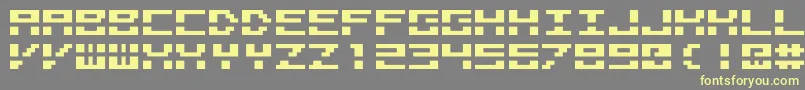 フォントM40 – 黄色のフォント、灰色の背景