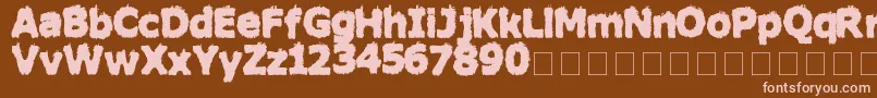 HairyMonsterSolid Font – Pink Fonts on Brown Background