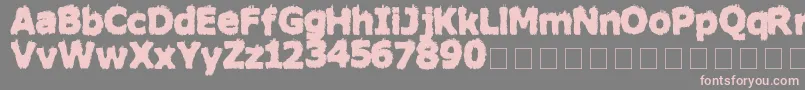 Weitere Informationen zur HairyMonsterSolid-Schriftart HairyMonsterSolid-Schriftart – Rosa Schriften auf grauem Hintergrund